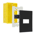 CONJ.4X2 - 1 TOMADA 2P+T 20A (C/SUP) (PRETO FOSCO) - LX