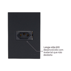 CONJ.4X2 - 1 TOMADA 2P+T 20A (C/SUP) (PRETO FOSCO) - LX