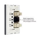 CONJ.4X2 - 2 TOMADAS 2P+T 10A (C/SUP) (PRETO FOSCO) - LX