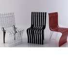 Conj.  mesa e cadeiras em acrílico 20,00mm moldado - Helena /