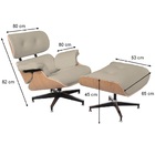 Conj. Charles Eames Jac Couro Perola