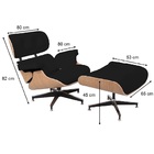 Conj. Charles Eames Jac Ecologico Preto