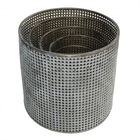 Conj. De Cestos De Metal Cinza - 5pcs P:29cm X 29cm X 26 Cmm