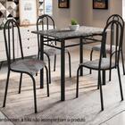 Conj. Mesa Genebra 4 Cadeiras Alicante Preto Fosco/tribal