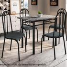 Conj. Mesa Genebra 4 Cadeiras Alicante Pto Pta/mesc. Petróleo