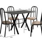 Conj. Mesa Miami 1,10m 4 Cadeiras Madri Pto Fosco/nature Bege