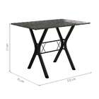 Conj. Mesa Miami 1,10m 4 Cadeiras Madri Pto Prata/pto Floral