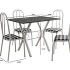 Conj. Mesa Miami 1,10m C/4 Cadeiras Madri Branco/xadrez