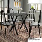 Conj. Mesa Miami 1,10m C/4 Cadeiras Madri Pto Fosco/vegetale