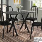 Conj. Mesa Miami 1,10m C/ 4 Cadeiras Madri Preto Prata/preto