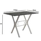 Conj. Mesa Miami 110 4 Cadeiras Lisboa Bco/mesclado Petróleo