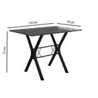 Conj. Mesa Miami 4 Cadeiras Alicante Pto Prata/nature Bege