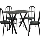 Conj. Mesa Miami 4 Cadeiras Madri Pto Fosco/mesclado Petróleo