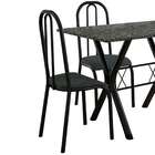 Conj. Mesa Miami C/4 Cadeiras Madri Pto Prata/mesc. Petróleo