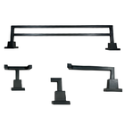 Conj Banho Duplo Quadrado Preto 600mm