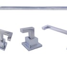 Conj Banho Simples Quadrado Cromado 600mm