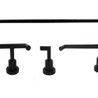 Conj Banho Simples Redondo Preto 500mm