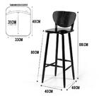 Conj Bistrô Mesa Redonda Alta Com 2 Banquetas Lisboa Preta