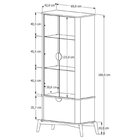 Conj Cristaleira E Buffet Buriti Com Os Cantos Curvos, Puxado
