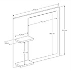 Conj Gab C/ Espelheira E Cuba Para Banheiro 60cm Adonis Perol