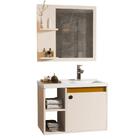 Conj Gab C/ Espelheira E Cuba Para Banheiro 60cm Adonis Perol