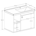 Conj Gab C/ Espelheira E Cuba Para Banheiro 60cm Adonis Perol