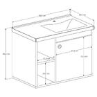 Conj Gab C/ Espelheira E Cuba Para Banheiro 60cm Adonis Perol