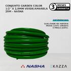 Conj Mangueira Garden Color 1/2x2mm Verde/amarela 20m - Nasha