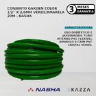 Conj Mangueira Garden Color 1/2x2mm Verde/amarela 20m - Nasha