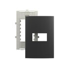 Conj Placa 4x2 1 Posto Horiz Grafite Com Suporte Sleek - Res.