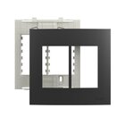 Conj Placa 4x4 6 Postos Horiz Grafite Com Sup Sleek - Res.sf