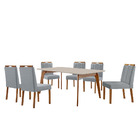 Conj Sala De Jantar Mesa Paris Madeira Maciça 160x90 Tampo Re