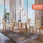 Conj Sala De Jantar Mesa Viena Madeira Maciça 140x80 Tampo Re