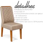 Conj Sala Jantar 170x90 Carv Nob Off White Veludo Moca Dj Mov