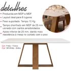 Conj Sala Jantar 170x90 Kiya Dj Moveis