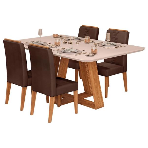 Conj Sala Jantar 170x90 Kiya Dj Moveis