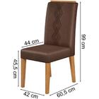 Conj Sala Jantar 170x90 Kiyas Carv Nob Off White Veludo Moca