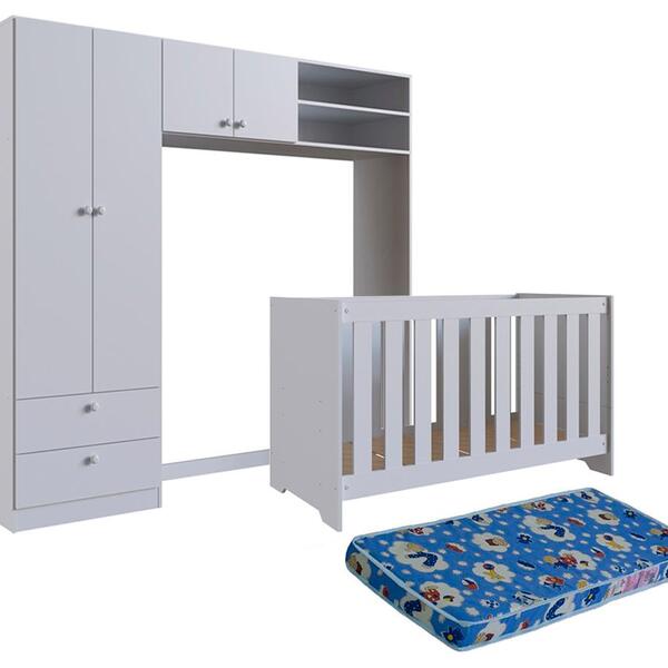 Conjugado Com Berço Americano E Colchão Aconchego La032 Compl