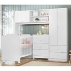 Conjugado Ternura Com Berço E Cômoda Branco Peternella Móveis