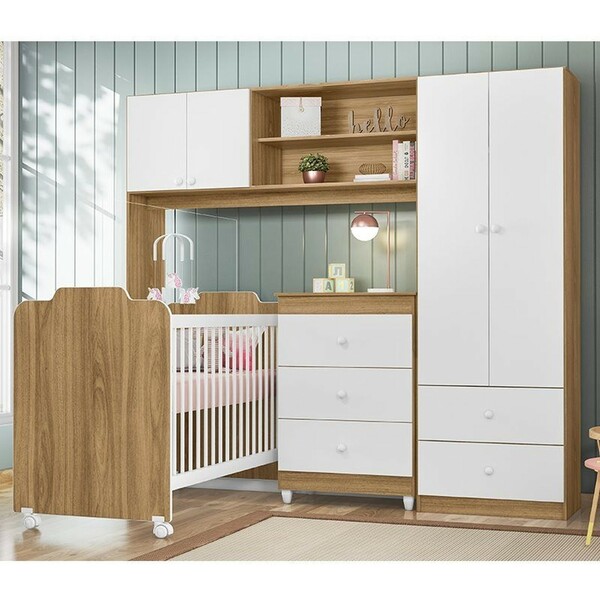Conjugado Ternura Com Berço E Comoda Nature Branco Peternella