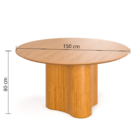 Conjunro Jantar Mesa Palmas Redonda C/ 6 Caderias Linha Alta