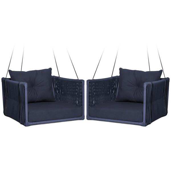 Conjunto2 Balanços Suspensos Hungria Azul A29 Em Aluminio Fib