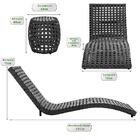 Conjunto2 Espreguiçadeira Bogotá E 1 Puff Preto Colmeia Para