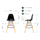 Conjunto 3 Banquetas Alta Com Encosto Para Cozinha Americana