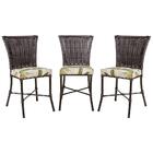 Conjunto3 Cadeiras Turquia Pedra Ferro A04 Fibra Trama Fechada