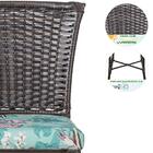 Conjunto3 Cadeiras Turquia Pedra Ferro A22 Fibra Trama Fechada