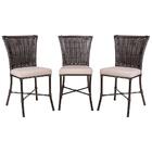 Conjunto3 Cadeiras Turquia Pedra Ferro A35 Fibra Trama Fechada