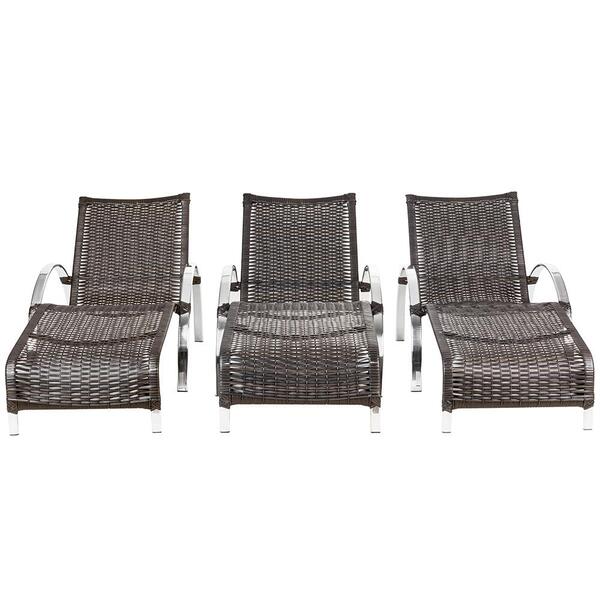 Conjunto3 Espreguiçadeiras Buzios Pedra Ferro Piscina Jardim