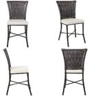 Conjunto4 Cadeiras Turquia Pedra Ferro A34 Fibra Trama Fechada