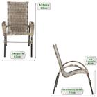 Conjunto5 Cadeira Cravo Area Varanda Jardim Ferro Fibra Capuc